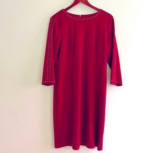 Neiman Marcus Collection - Long Sleeve Midi Dress - Size L - Retail $229
